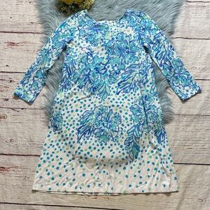 Lilly Pulitzer Ophelia Swing Dress in Blue White Karma Camellia Sz S